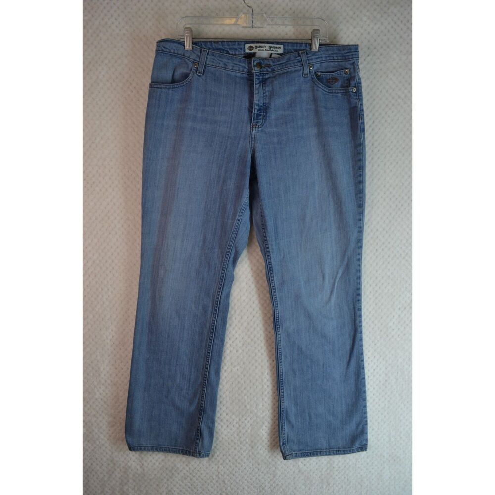 Harley Davidson Women's 16 High Rise Straight Leg Boyfriend Jeans